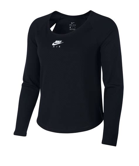 Schwarze Nike Langarmshirts für Damen 